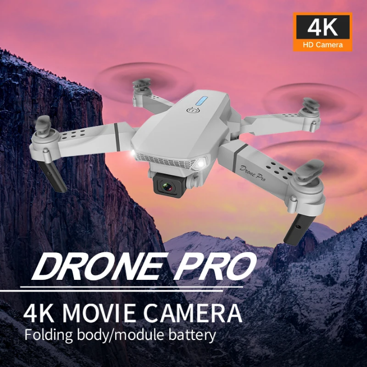 E88 4k UHD Mini caméra volante WiFi GPS Transmission en temps réel FPV Suivez-moi Rc Télécommande Quadcopter Drone pour enfants