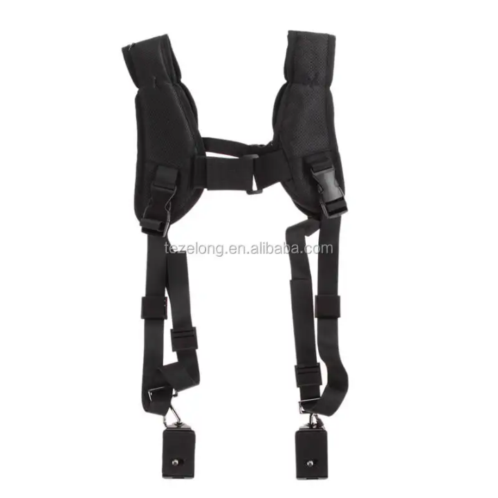 Sangle de caméra à dégagement rapide double épaule, harnais souple, accessoires de studio photo pour maintenir 2 appareils photo reflex numériques