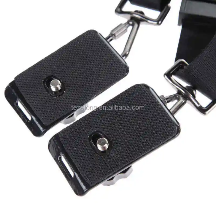 Sangle de caméra à dégagement rapide double épaule, harnais souple, accessoires de studio photo pour maintenir 2 appareils photo reflex numériques