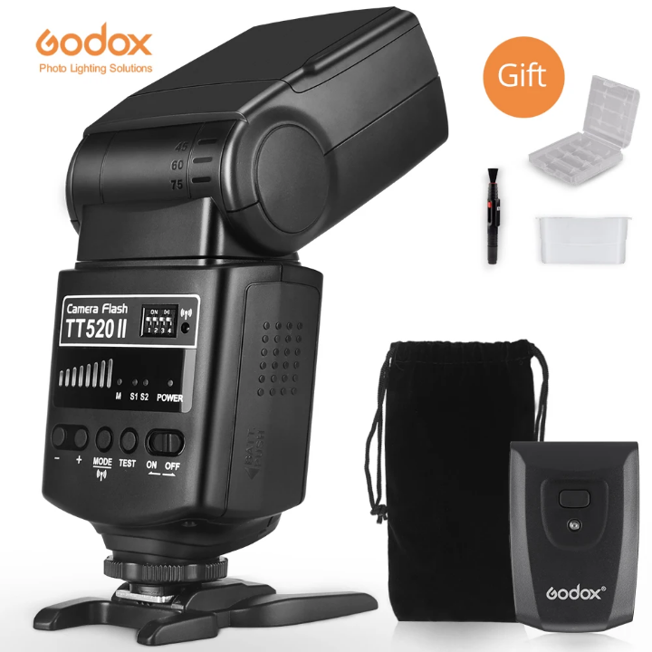 Flash d'appareil photo Godox TT520 II - Flash externe professionnel pour photographie