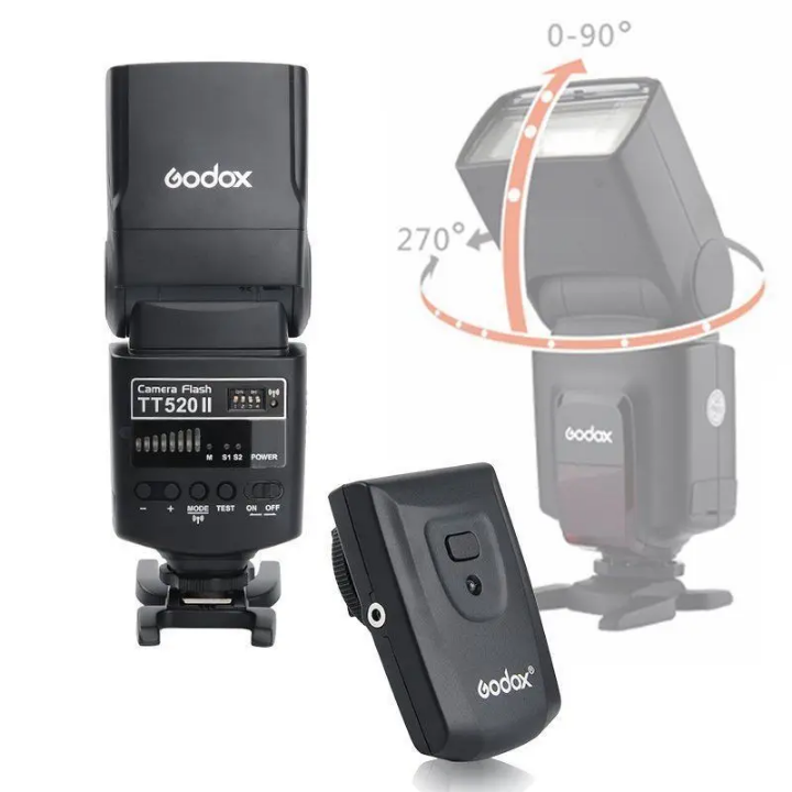 Flash d'appareil photo Godox TT520 II - Flash externe professionnel pour photographie